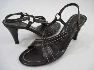 COLE HAAN Brown Leather Strappy Sandals Heels Pumps 8.5  