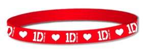 1D One Direction Harry Styles Gummy Red Bracelet Wristband 100% 