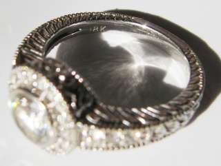   82 ct. Brilliant Round Cut Diamond Wedding Ring Deco / Antique  