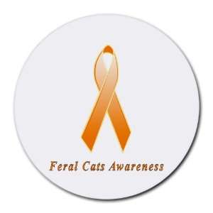  Feral Cats Awareness Ribbon Round Mouse Pad Office 