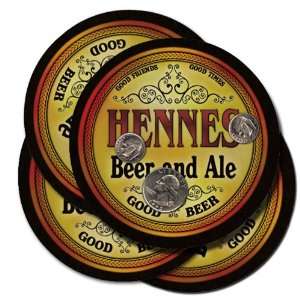  HENNES Family Name Beer & Ale Coasters 