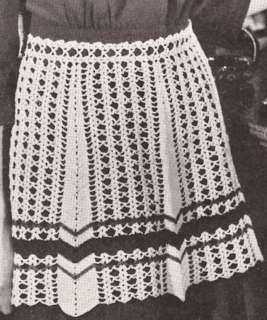 Vintage Crochet EASY HOLIDAY TEA APRON Pattern  