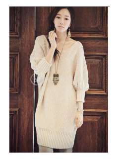 Lady Loose Sweater Hollow out Pullover Sweater Batwing Tunic Mini 