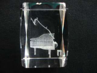 LOT OF 10 PIANO MINI (1.5 INCH) LASER ETCHED CRYSTALS WITH GIFT BOX 