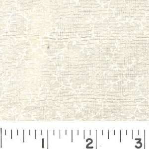  45 Wide white on natural   vines Fabric By The Yard 