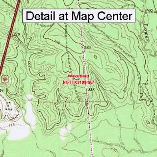  USGS Topographic Quadrangle Map   Wakefield, Texas (Folded 