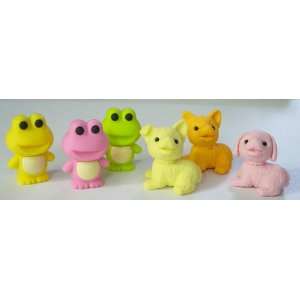  Iwako Japanese Eraser Frog & Puppy assorted 60pcs. (1 box 