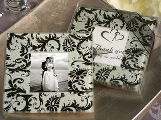 100 wedding favors Damask Design Photo Coasters  