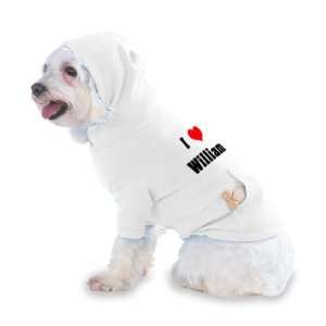  I Love/Heart William Hooded T Shirt for Dog or Cat X Small 