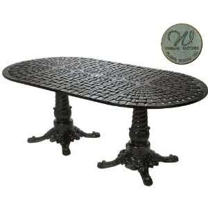  Windham Castings Pedestal Dining Table With 76 Inch Oval 