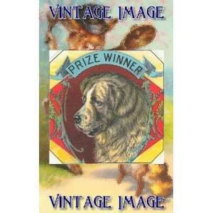   10 cm) Gloss Stickers Dogs Prize Winner Vintage Image