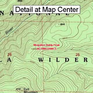  USGS Topographic Quadrangle Map   Mogollon Baldy Peak, New 