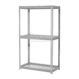   Starter Rack 48x18x84 Gray With 3 Level Wire Deck 1500lb Cap Per Deck