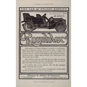  1908 Ad Vintage Rambler Model 34 Car Antique Kenosha WI 