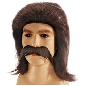  Brown Feather Mullet W/moustache (1 per package) Toys 