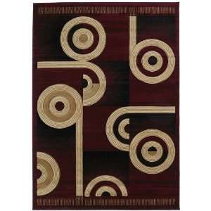   Modern Area Rugs Carpet Spiral Canvas Burgundy 8x11 Furniture & Decor