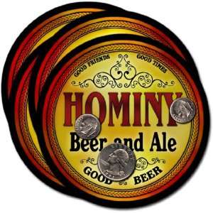  Hominy, OK Beer & Ale Coasters   4pk 