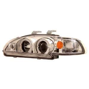 92 95 Honda Civic 2/3Dr Chrome LED Halo Projector Headlights /w Amber