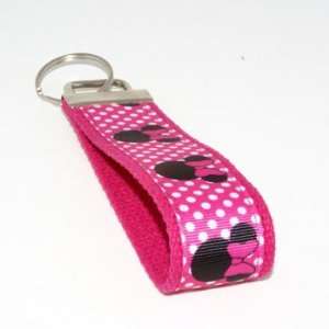  Magical Miss Mouse 5   Fuchsia   Keychain Key Fob Ring 