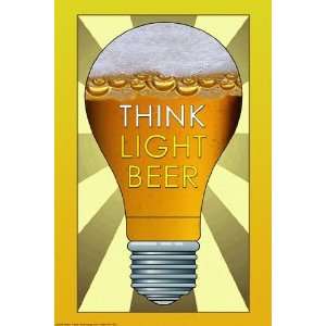 Exclusive By Buyenlarge Think Light Beer 28x42 Giclee on Canvas 