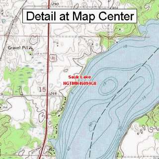   Map   Sauk Lake, Minnesota (Folded/Waterproof)