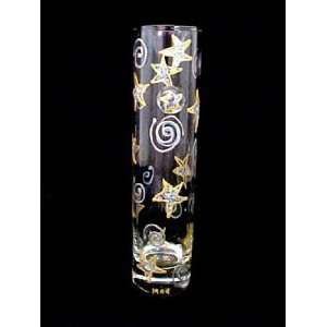   Stars Design   Hand Painted   Bud Vase   7.5 inches tall Everything