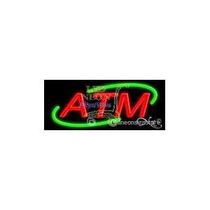 ATM Neon Sign 24 inch tall x 10 inch wide x 3.5 inch deep outdoor only 