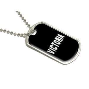 Victoria   Name Military Dog Tag Luggage Keychain 
