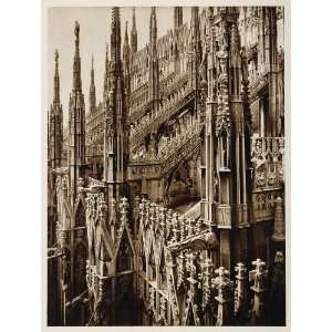  1925 Cathedral Gothic Spire Milan Duomo di Milano Italy 