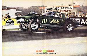 Vintage NHRA IHRA AHRA Drag Racing Chevy Corvette funny car Irwindale 