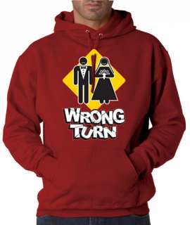 Wrong Turn Marriage Funny 50/50 Pullover Hoodie  