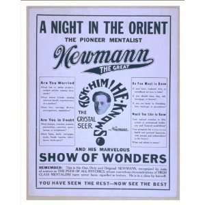   Orient the pioneer mentalist Newmann the Great an