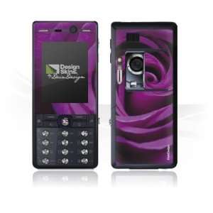  Design Skins for Sony Ericsson K810i   Purple Rose Design 