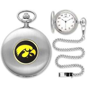  Iowa Hawkeyes Silver Pocket Watch