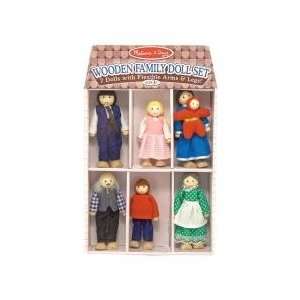  Melissa And Doug Wooden Family Doll Set   ages 3 