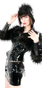   Service Burning Fur You furry jacket hoodie S cyber goth gothic black