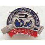 International Curling Federation 25th anniversary 1966 1991 pin badge 
