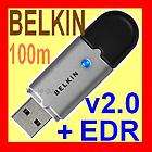 BELKIN Bluetooth 2.0+EDR USB Wireless Adapter Dongle F8T012 XP Vista 