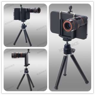 8x Zoom Telescope Camera Lens Kit + Tripod + Case For Apple iPhone 4 