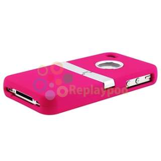   Stand Snap on Hard Cover Case+PRIVACY FILTER for iPhone 4 G 4S  