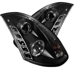 03 05 Infiniti G35 Coupe Black CCFL Halo Projector Headlights (HID 