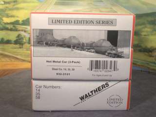 HO 187 Walthers Limited Edition 932 3131 HOT METAL CAR 3 Pack New 
