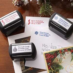  Personalized Holiday Self Inking Stamper   Home for the 