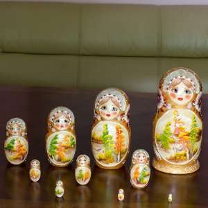   River Russian Nesting Dolls, Matryoshka, Matreshka