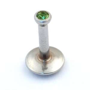 Stainless Steel Internally Threaded Labret 16g 5/16, with Gem Ball 