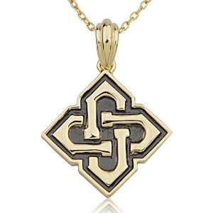    18k Gold Over Sterling Silver Intertwining Arrows Pendant Jewelry