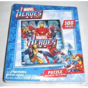  Marvel Heroes 100 Piece Puzzle   TWO Pack Toys & Games