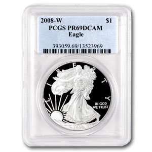  2008 W (PROOF) Silver American Eagle   PR 69 DCAM PCGS 