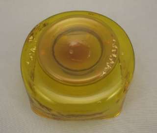 Vintage Murano Glass Yellow w/ Gold Inclusions Bowl  