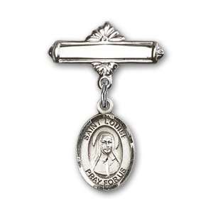 Louise de Marillac Charm and Polished Badge Pin St. Louise de Marillac 